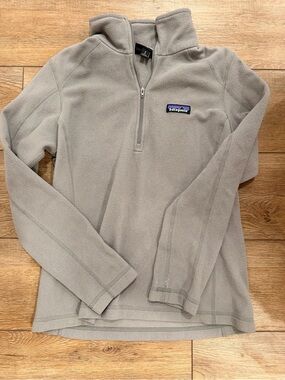Patagonia Gray Quarter-Zip Fleece Pullover 0199